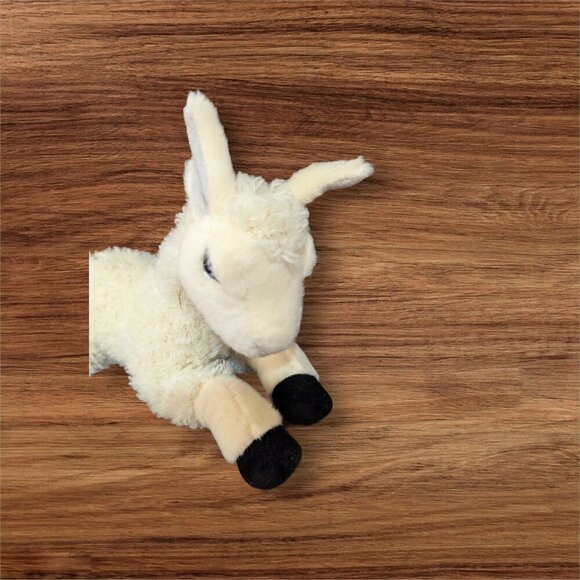 Aurora 12" Llama Flopsie Plush Stuffed Animal Toy cream black  cuddly - Picture 6 of 11